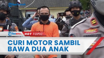 Butuh Uang untuk Beli Sabu, Pria di Mataram Bawa 2 Anak & Istrinya yang Hamil saat Curi Motor