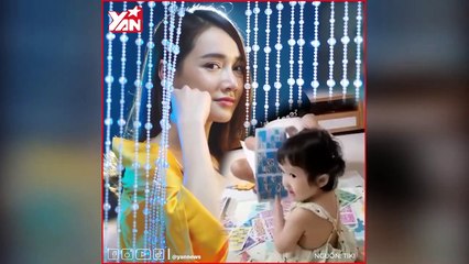 Trường Giang lần đầu để lộ mặt con gái, dân tình dậy sóng nức nở khen xinh đẹp giống mẹ Nhã Phương