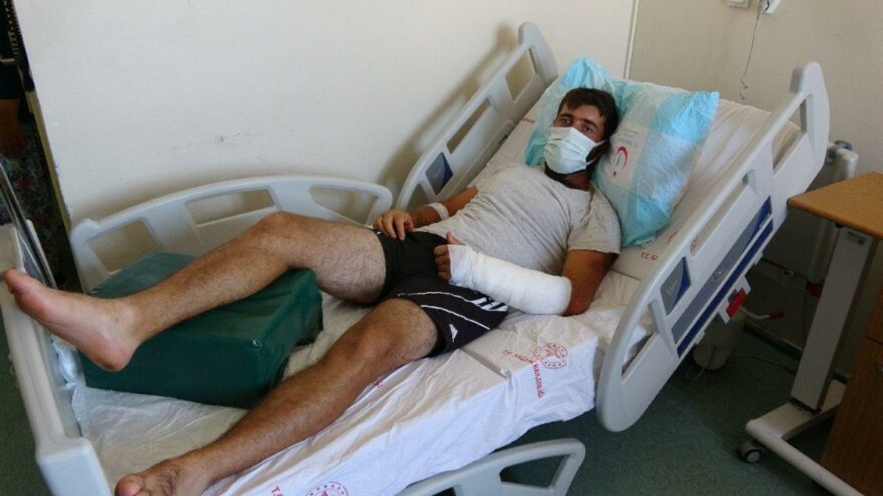 Yangında ayının saldırdığı genç o anları anlattı