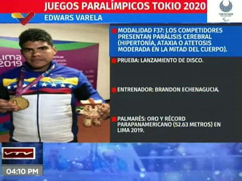 Deportes VTV vespertino | Palmarés de los atletas paralímpicos venezolanos rumbo a Tokio 2020