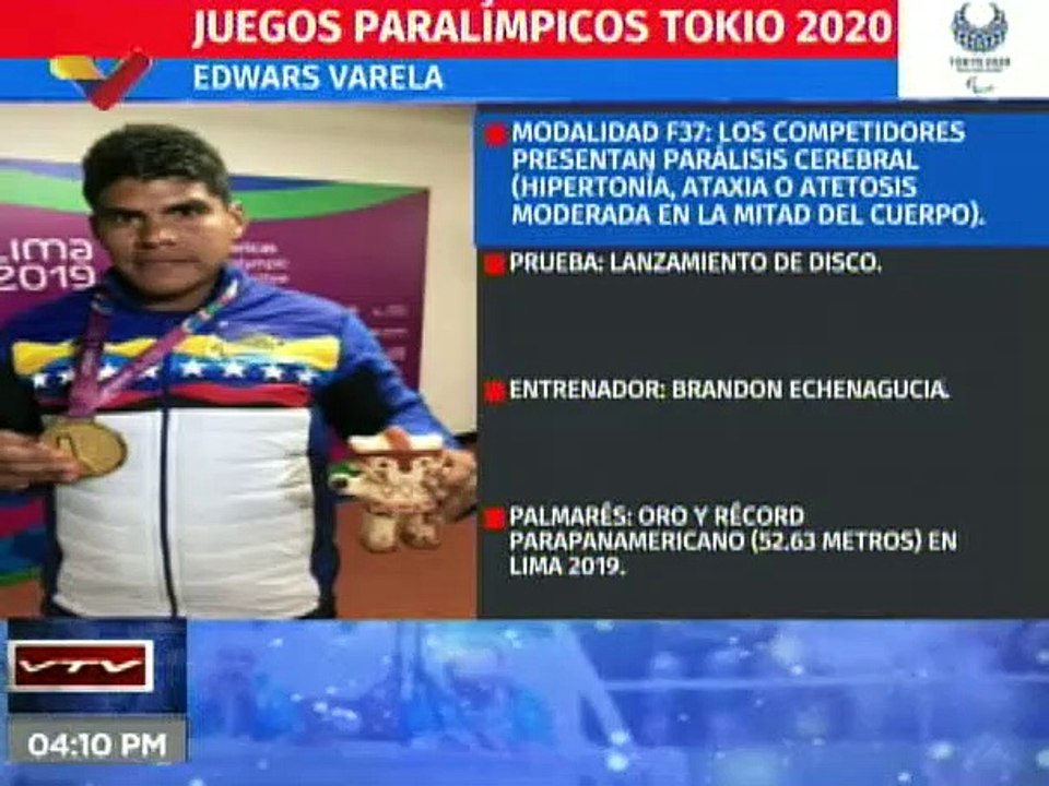 Deportes VTV vespertino |  Palmarés de los atletas paralímpicos venezolanos rumbo a Tokio 2020