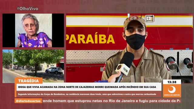 Bombeiro relata momento de pânico de idosa que sobreviveu a incêndio que matou irmã em Cajazeiras