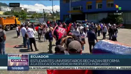 Ecuador: Universitarios rechazan reforma en la educación superior propuesta por Lasso