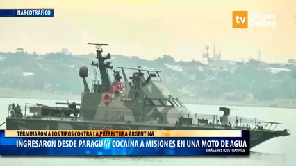 Ingresaron desde Paraguay cocaína a Misiones en una moto de agua