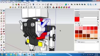Modeling Gundam RX 78 - 2 SD Chibi robot on Sketchup - Chit Rung Modeling Cr 10