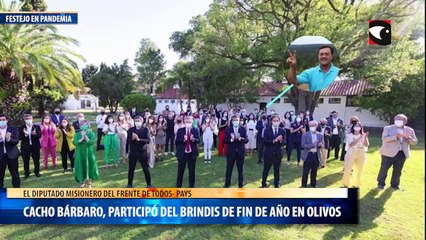 Cacho Bárbaro, participó del brindis de fin de año en Olivos