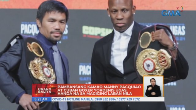 Pambansang Kamao Manny Pacquiao at Cuban boxer Yordenis Ugas, handa na sa magiging laban nila | UB