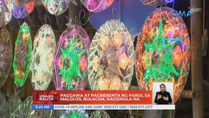 Paggawa at pagbebenta ng parol sa Malolos, Bulacan, nagsimula na | UB