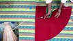 gown main pleat bithany ka tarika // how to put pleats in gown // how to cut circl and make pleats // gown main pleats bithany ka asan tarika // pleats wala gown // asan pleats wala gown  banana sikhye