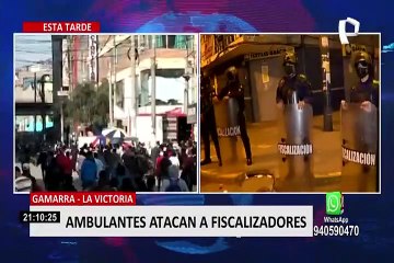 La Victoria: ambulantes atacaron a fiscalizadores con palos