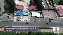 En Puebla, bloquean planta de Bonafont; acusan pobladores que los han dejado sin agua