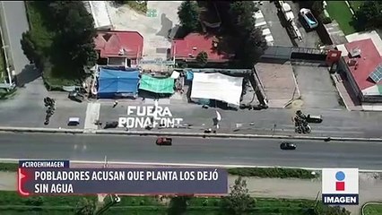 En Puebla, bloquean planta de Bonafont; acusan pobladores que los han dejado sin agua