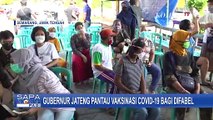 Bikin Kaget, Ganjar Datangi Vaksinasi Doses Pertama Bagi Difabel di Semarang
