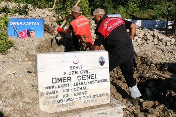 Son dakika yerel: Bozkurt'ta toprak altında kalan şehitlik, yeniden gün yüzüne çıkarıldı