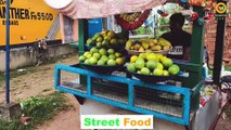 indian Sweet Lemon Juice - Hardworking Man Selling Mosambi Juice - Indian Street Food