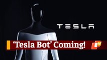 WATCH: Elon Musk Unveils 5.8-ft Tesla Humanoid Robot