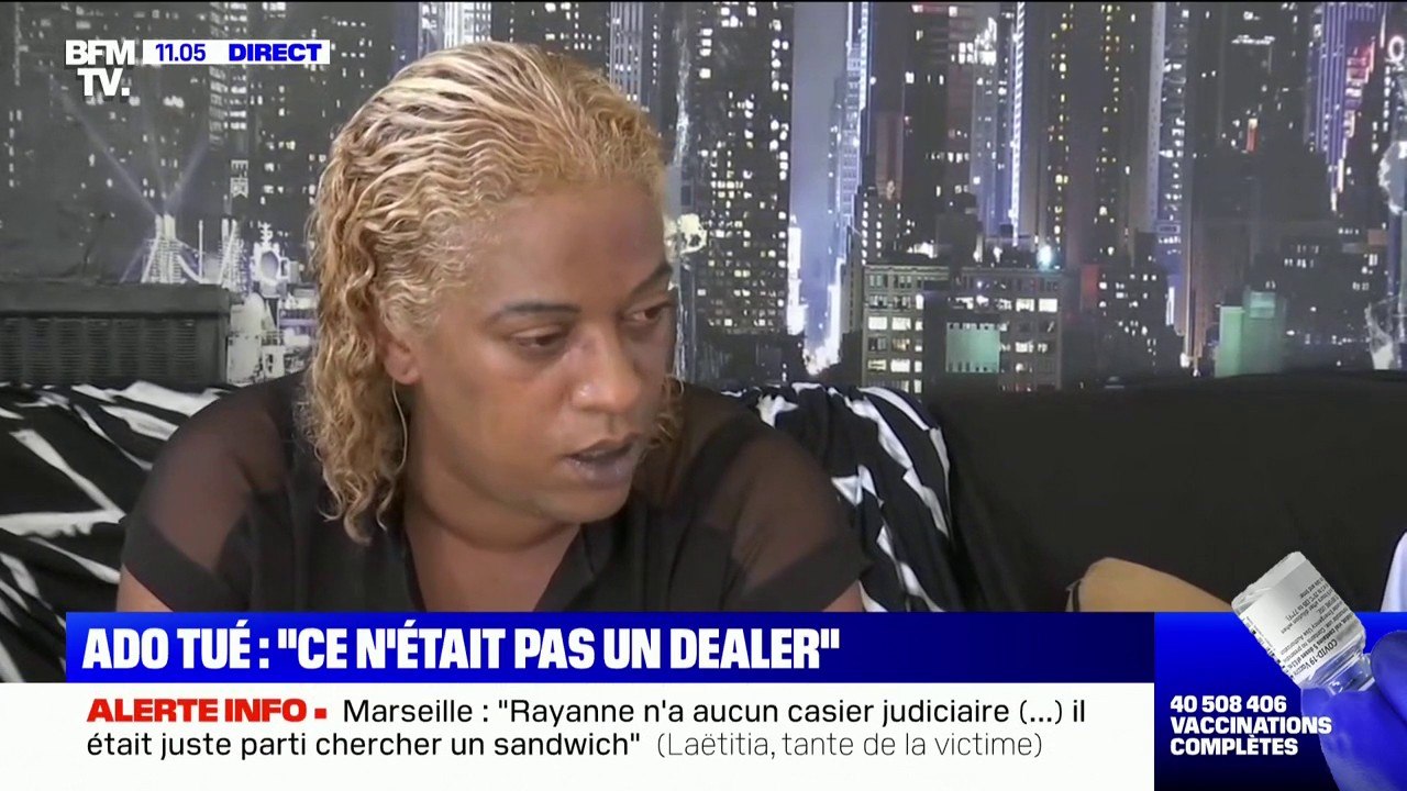 Ce N Etait Pas Un Dealer La Tante De L Ado Tue A Marseille Temoigne Sur Bfmtv Video Dailymotion