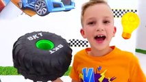 Vlad and Niki play with Monster Truck - Game for children