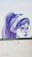 Dessin femme à lunettes (magiiiie !^^)