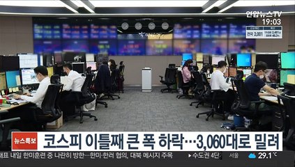 코스피 이틀째 큰 폭 하락…3,060대로 밀려