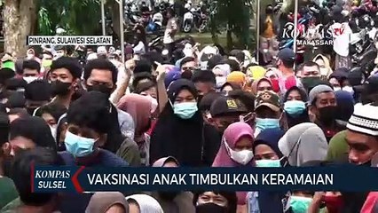 Vaksinasi Timbulkan Kerumunan Di Pinrang