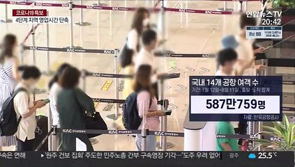 막바지 휴가…제주도 4단계에도 공항 '북적'