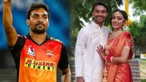 IPL 2021 : ప్రేమించి పెళ్లాడిన Sandeep Sharma Weds Tasha Sathwick | SRH || Oneindia Telugu
