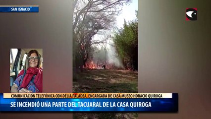 Se incendió una parte del tacuaral de la casa Quiroga