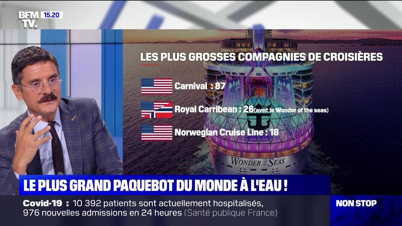 Le "Wonder of the Seas", le plus gros paquebot du monde, réalise sa première sortie en mer au large de Saint-Nazaire