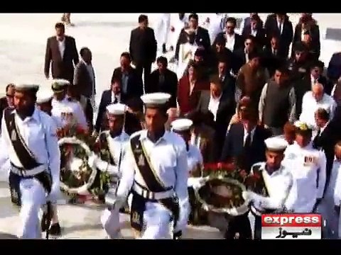 Politiciants visits Mazar-e-Quaid