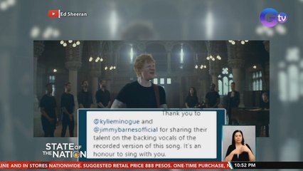 Kylie Minogue, back-up vocal sa latest single ni Ed Sheeran na 'Visiting Hours' | SONA
