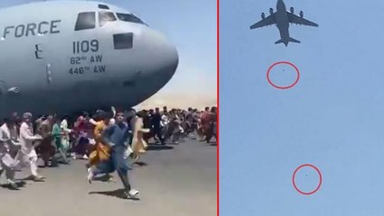 Afganistan'da uçaktan düşen insanların görüntülerini çeken gazeteci o anları anlattı: Bir anda patlamaya benzer bir ses duyuldu