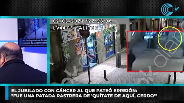 El jubilado con cáncer al que pateó Errejón: Fue una patada rastrera de 'quítate de aquí, cerdo'