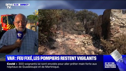 Var: "Le feu ne progresse plus, mais ça ne veut pas dire qu'il ne peut pas reprendre", selon le maire de Gonfaron