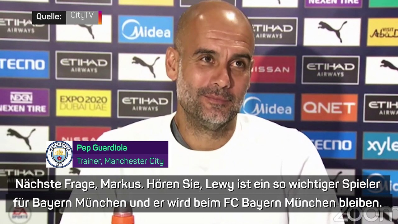 Guardiola ist sicher: Lewandowski bleibt in München
