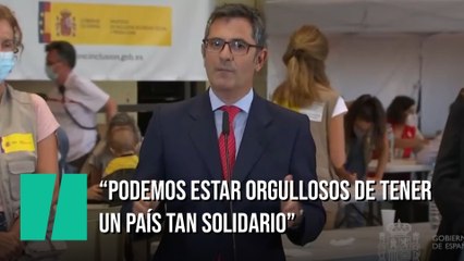 Félix Bolaños: "Podemos estar orgullosos de tener un país tan solidario"