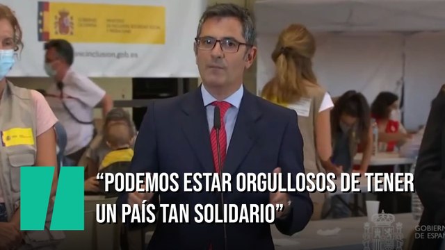 Félix Bolaños: Podemos estar orgullosos de tener un país tan solidario