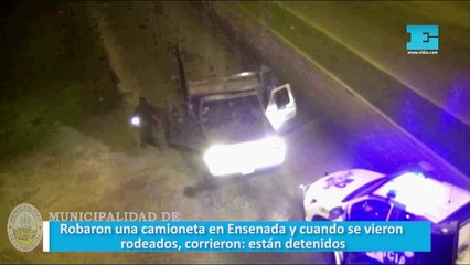 Robaron una camioneta en Ensenada y cuando se vieron rodeados, corrieron: están detenidos