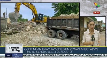 Continúan evacuaciones en zonas afectadas tras terremoto del 14 de agosto en Haití