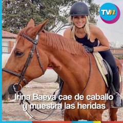 Irina Baeva cae de caballo y muestra las heridas