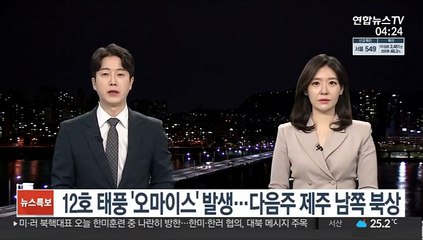 12호 태풍 '오마이스' 발생…다음 주 제주 남쪽 북상