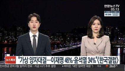 "대선 가상 양자대결…이재명 46%·윤석열 34%"