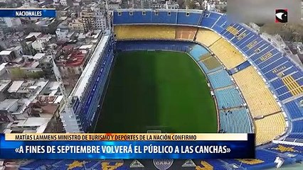 Matías Lammens confirmó que «a fines de septiembre volverá el público a las canchas»