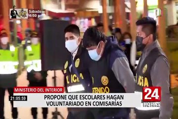 Mininter propone que escolares de 4º y 5º de secundaria hagan voluntariado con PNP