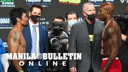 Pacquiao, Ugas make  weight ahead for welterweight title fight