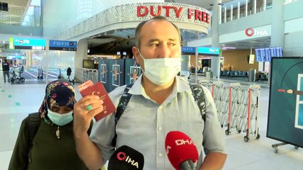 Afganistan'dan gelen yolcular havalimanında açıklamalarda bulundu