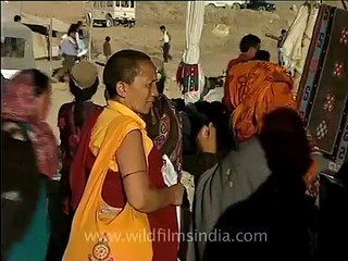 Bus stand in Kaza, Himachal Pradesh