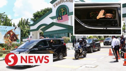Newly appointed Prime Minister leaves residence to be sworn-in