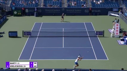 Cincinnati - Barty trop forte pour Krejcikova