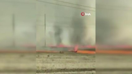 Rusya'da yangın sırasında çıkan hortum kamerada